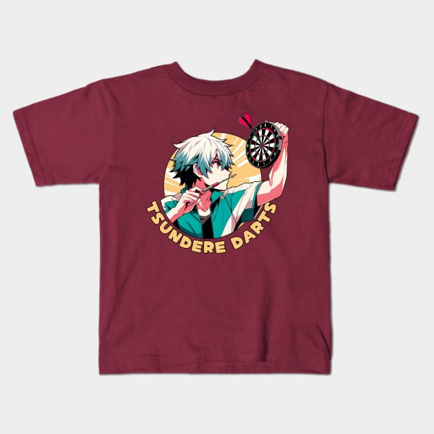 Darts Anime boy Kids T-Shirt by Japanese Fever